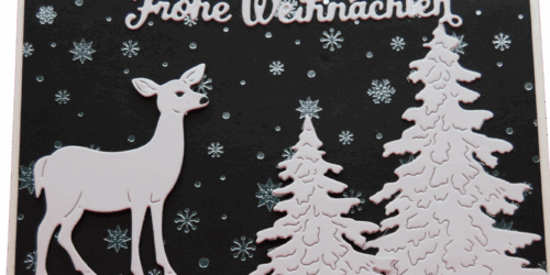 Wunderschöne handgemachte weihnachtskarte
