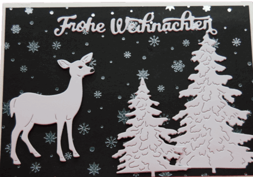 Wunderschöne handgemachte weihnachtskarte